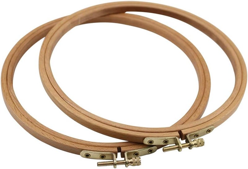 GuoFa 2 Pack 7 Inch Embroidery Hoop, 18CM Beech Wood Cross Stitch Hoops, Decorative Hanging Embroidery Frame for Needlepoint Sewing Project - Image 5